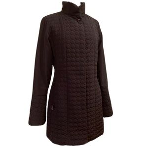 Betsey Johnson ~ Black Quilted Pattern Coat